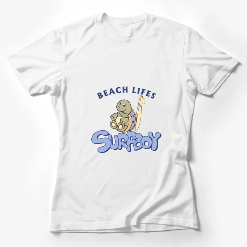 Strandtier Schildkröte mit Surfbrett Damen T-Shirt