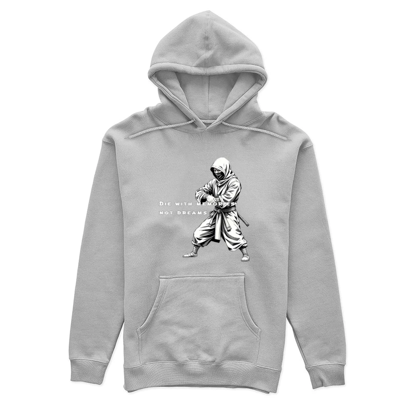 Artistic Ninja Warrior with Motivational Quote Female Pullover Hoodie