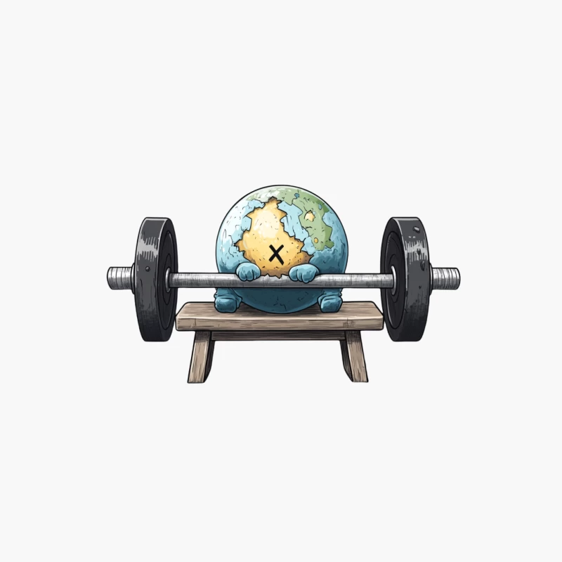 Earth Weightlifting: Global Fitness and Environmental Strength Cotton Tote Bag