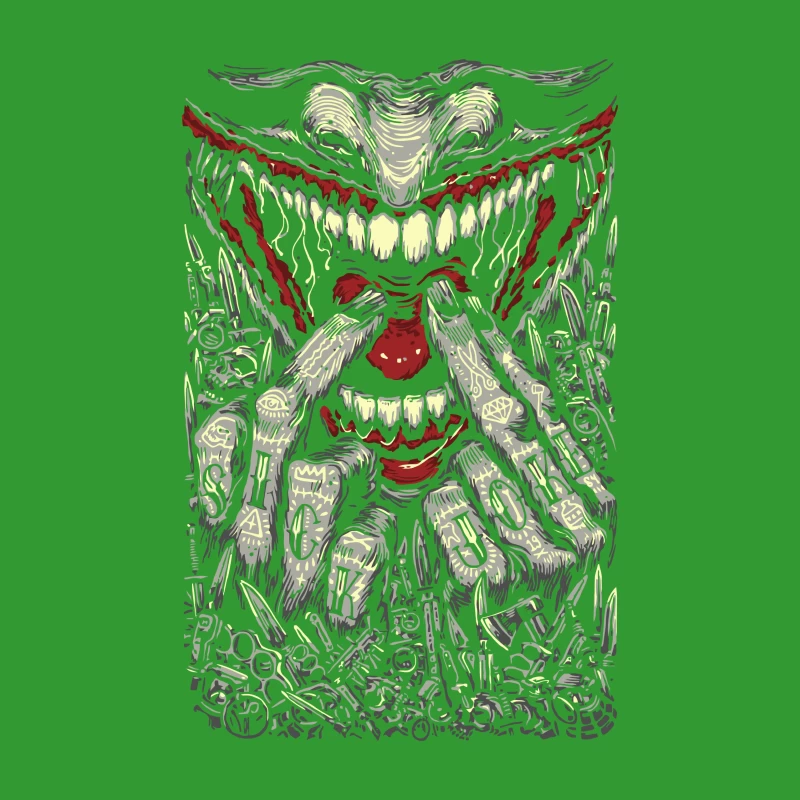 Awesome joker tooth Throw Pillow