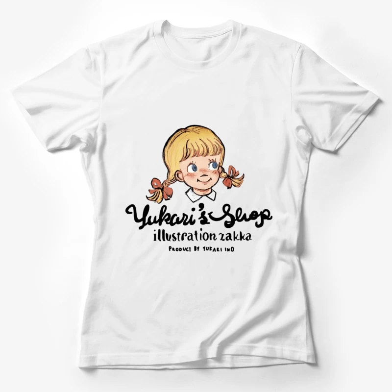 Yukari's Shop Illustration Mädchen Damen T-Shirt