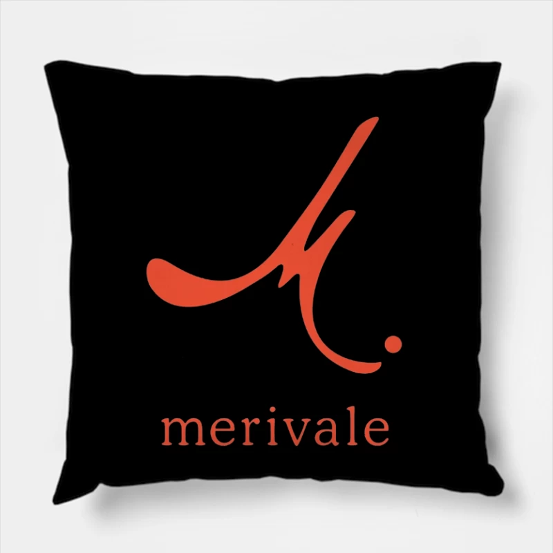 Merivale Hospitality Group Minimalist Red Logo Design Throw Pillow