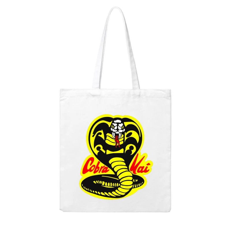 Cobra Kai Martial Arts Dojo Logo with Strike-Ready Snake Cotton Tote Bag