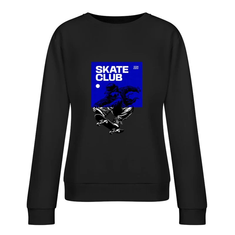 Skateboard Trick Poster Damen Pullover Sweatshirt
