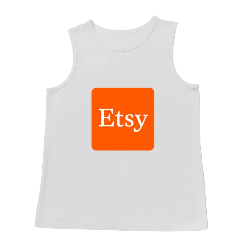 Etsy Official Logo - Orange Square E-commerce Marketplace Icon Male Tank Top