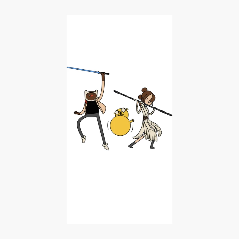 Adventure Time Meets Star Wars: Cartoon Crossover Fan Art iPhone Case