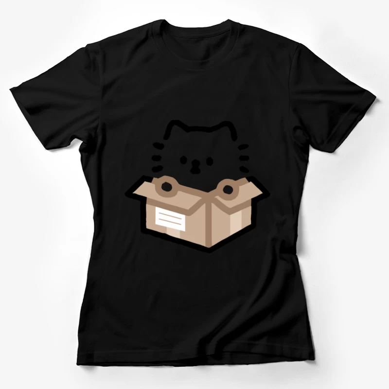 Katze im Karton Damen T-Shirt