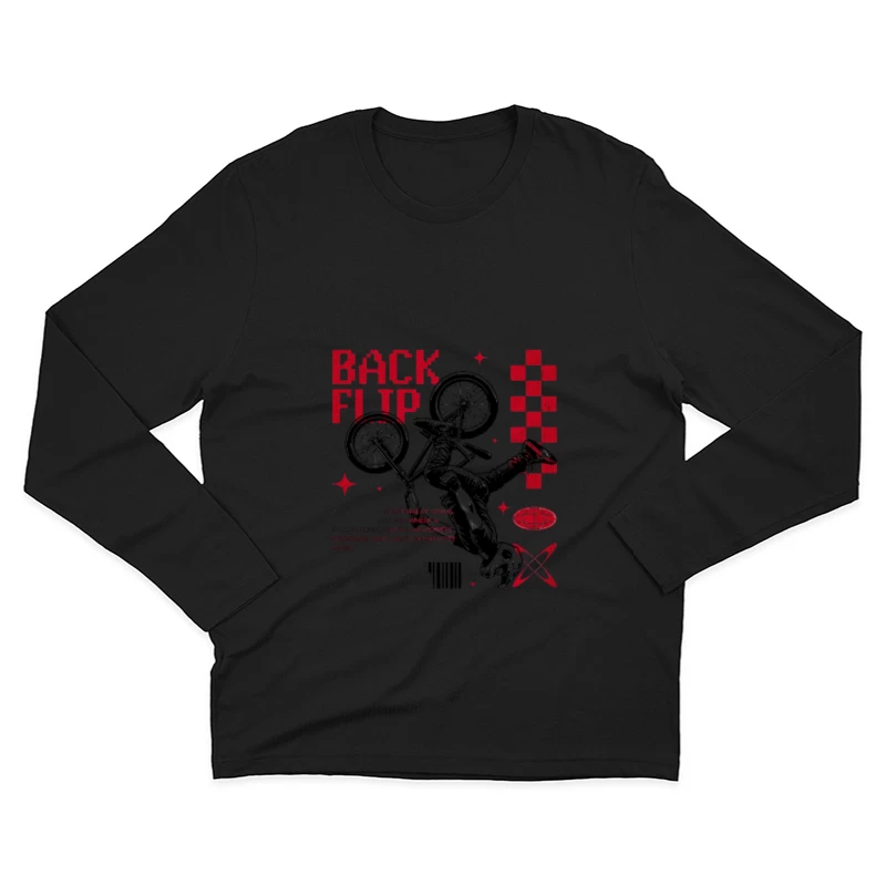 Stunt à vélo avec backflip Homme Manches Longues T-Shirt