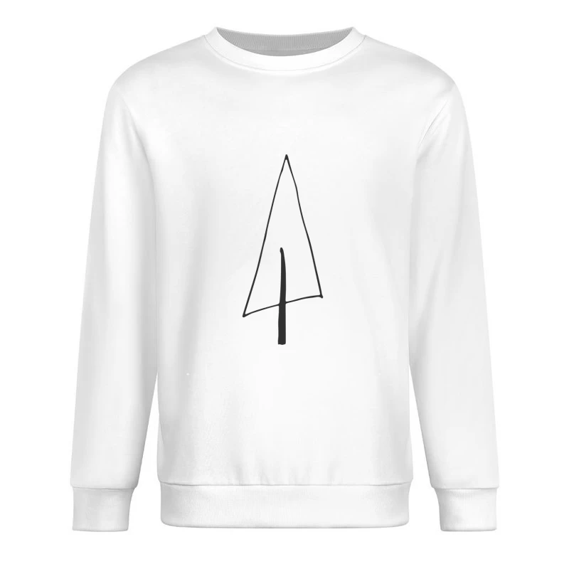 Dessin minimaliste d'un arbre Homme Sweat-shirt à enfiler