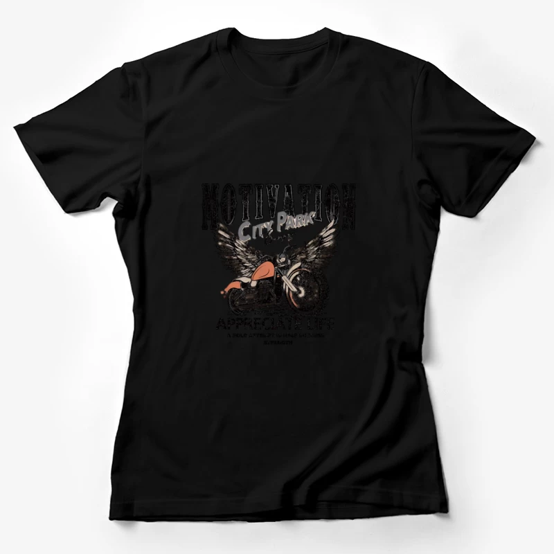 Motorrad mit Flügeln - Motivation und Freiheit Damen T-Shirt