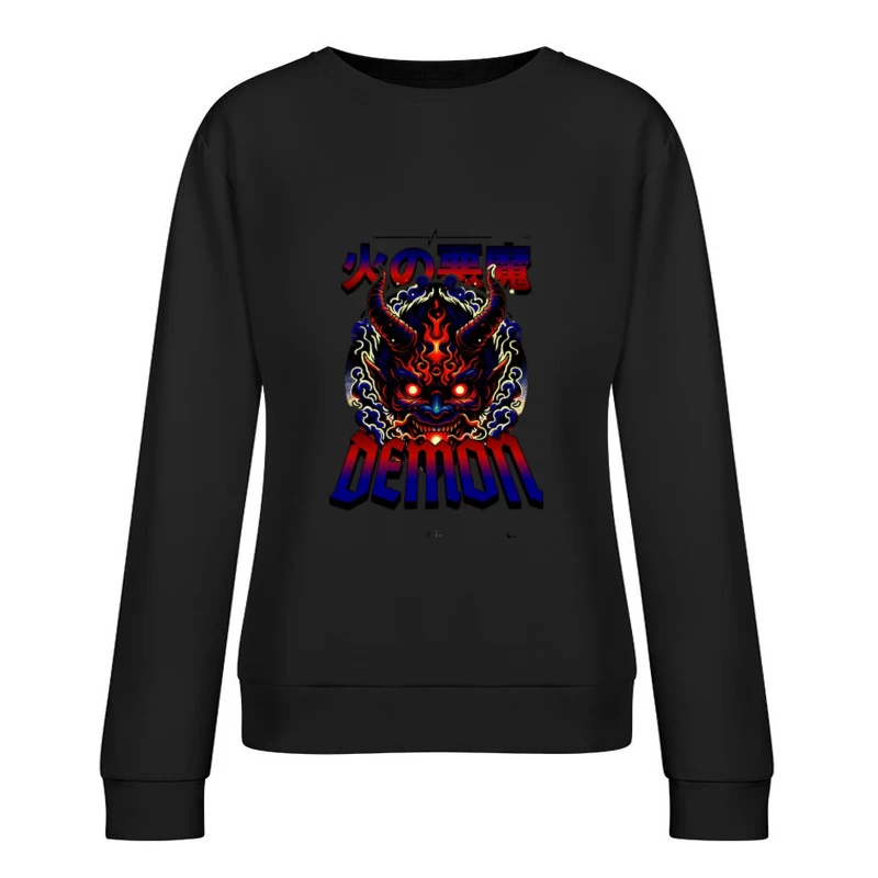 Démon de feu flamboyant Femme Sweat-shirt à enfiler