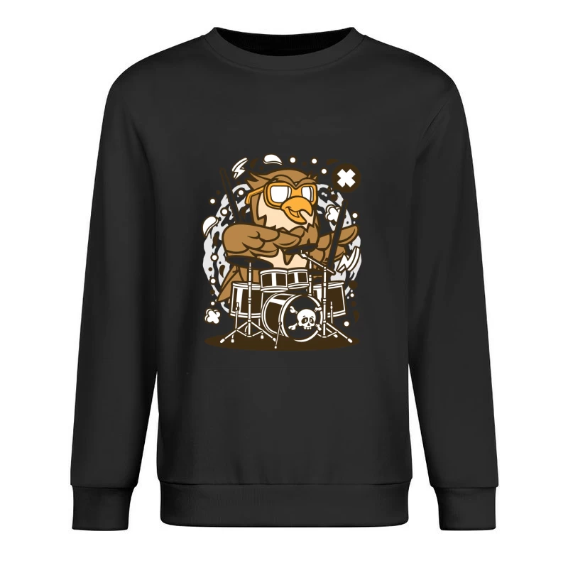 Hibou batteur rockeur Homme Sweat-shirt à enfiler