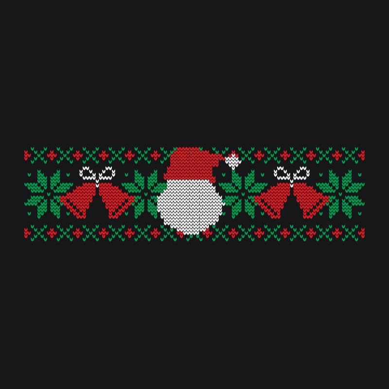 Motif de Noël au point de croix avec cloches et Père Noël Femme Sweat à capuche