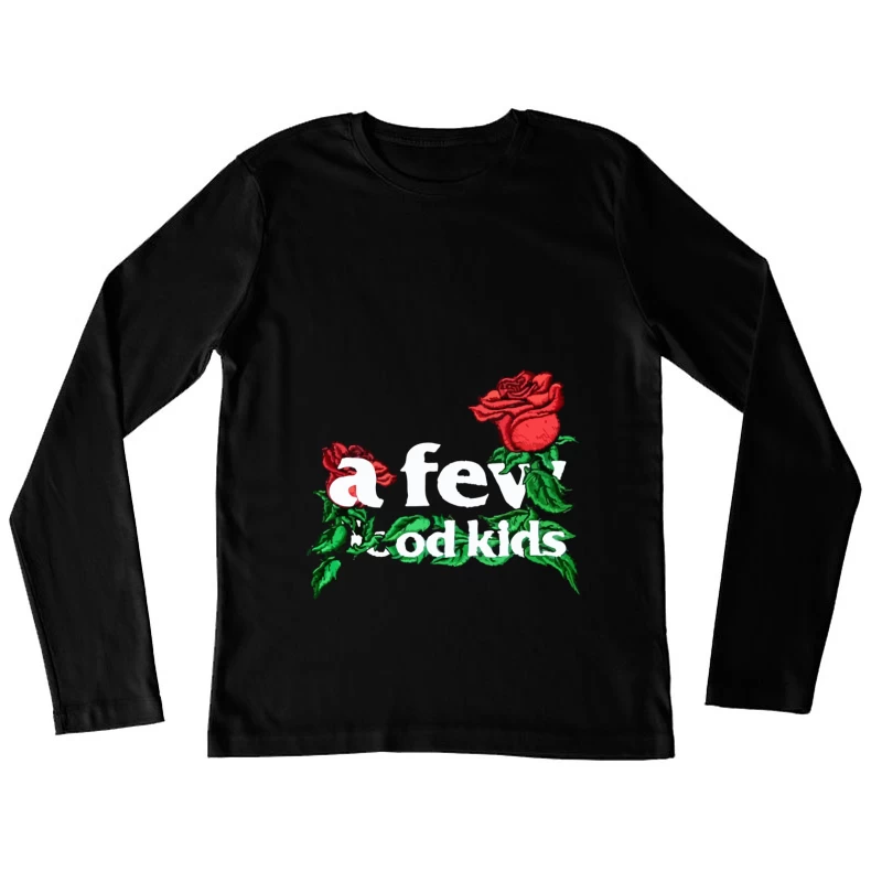 Ein paar gute Kinder mit Rosen Damen Langarm T-Shirt