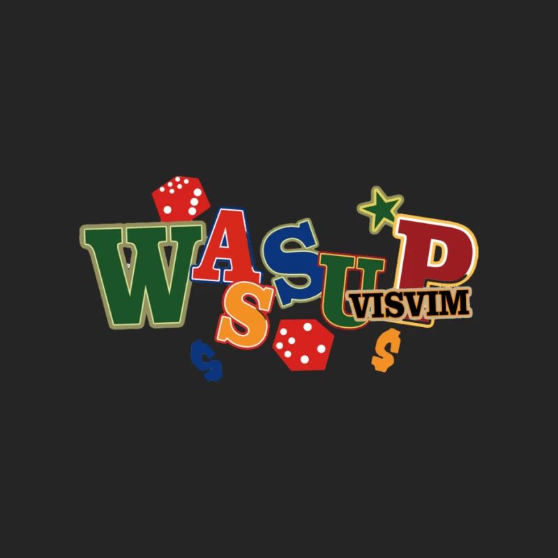 Buntes WASUP-Design mit Würfeln Herren Pullover Sweatshirt