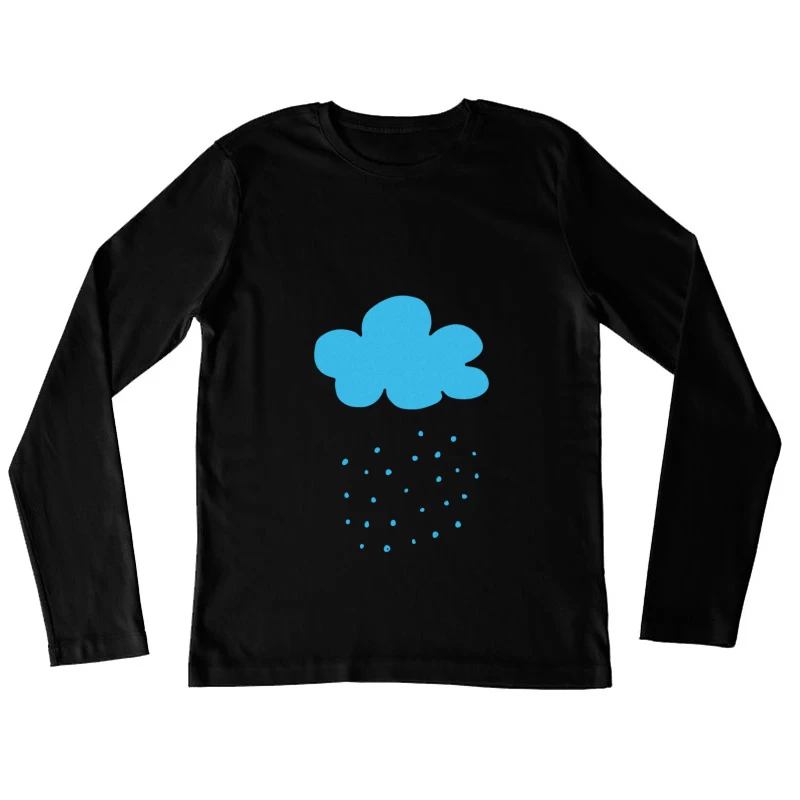 Nuage de pluie bleu Femme Manches Longues T-Shirt