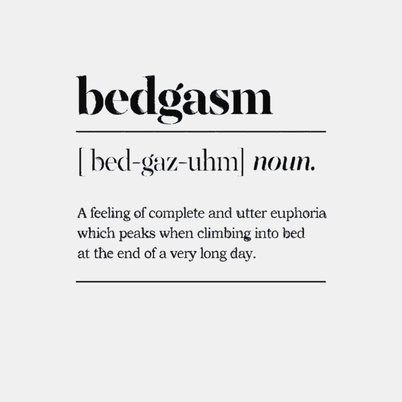 Bedgasm Definition Typographic Design Male Tank Top
