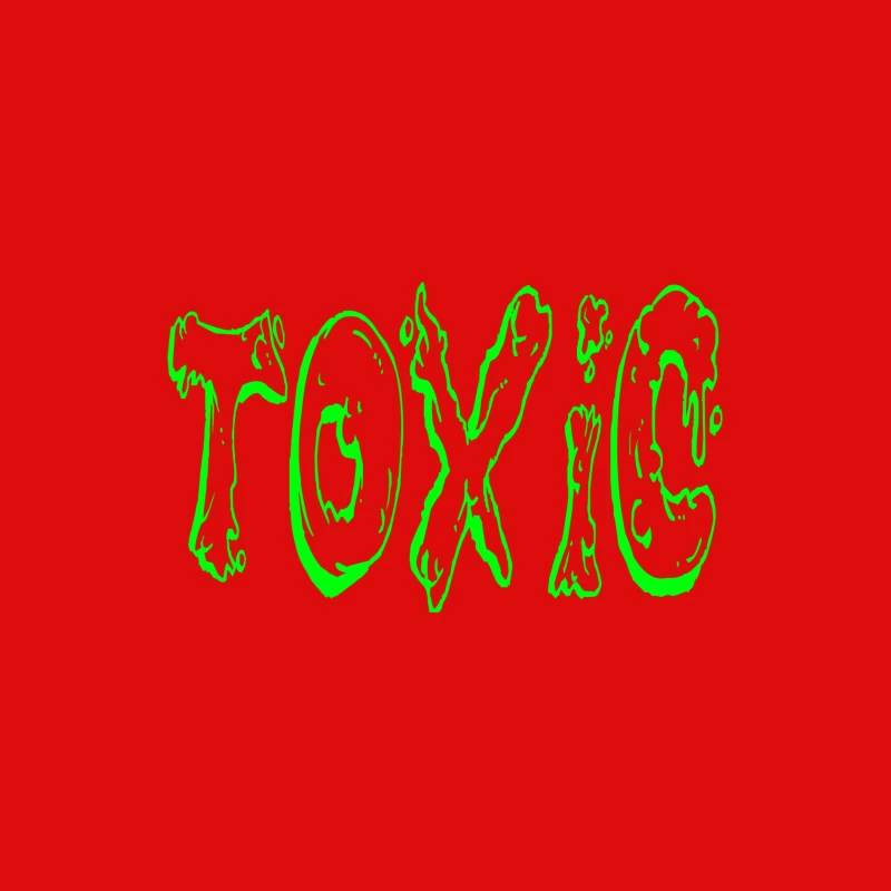 Glowing Toxic Text Design Male Tank Top