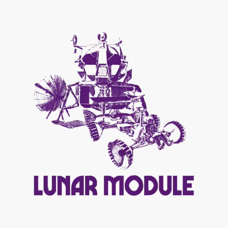 Apollo Lunar Module Tribute Design Cotton Tote Bag
