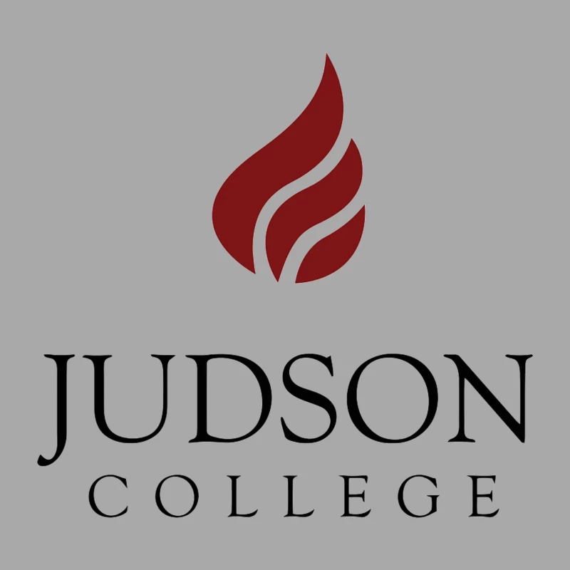 Judson College Educational Institution Logo with Red Flame Symbol Female Pullover Hoodie