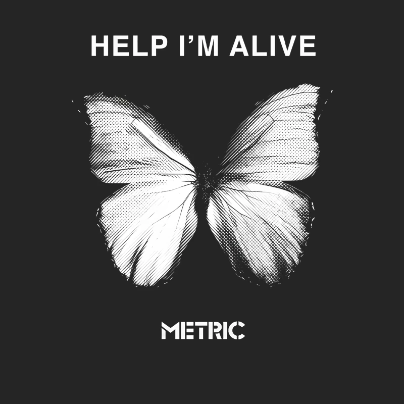 Metric Help I'm Alive Butterfly Female Pullover Sweatshirt