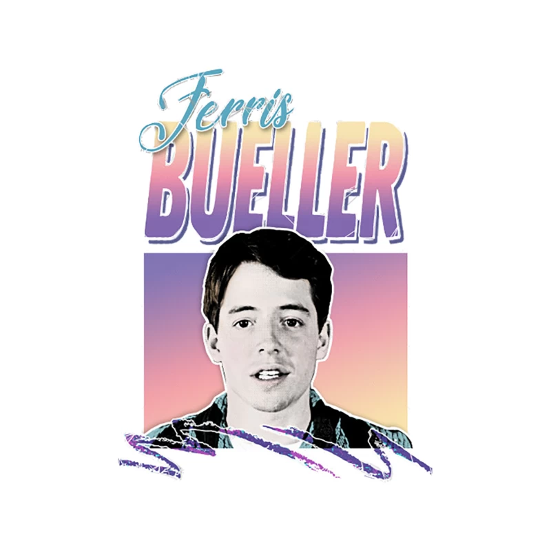 Ferris Bueller 80s Styled Tribute Design Tapestry