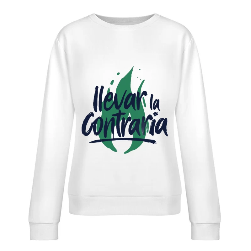 Grafikdesign mit Flamme und Schriftzug Damen Pullover Sweatshirt