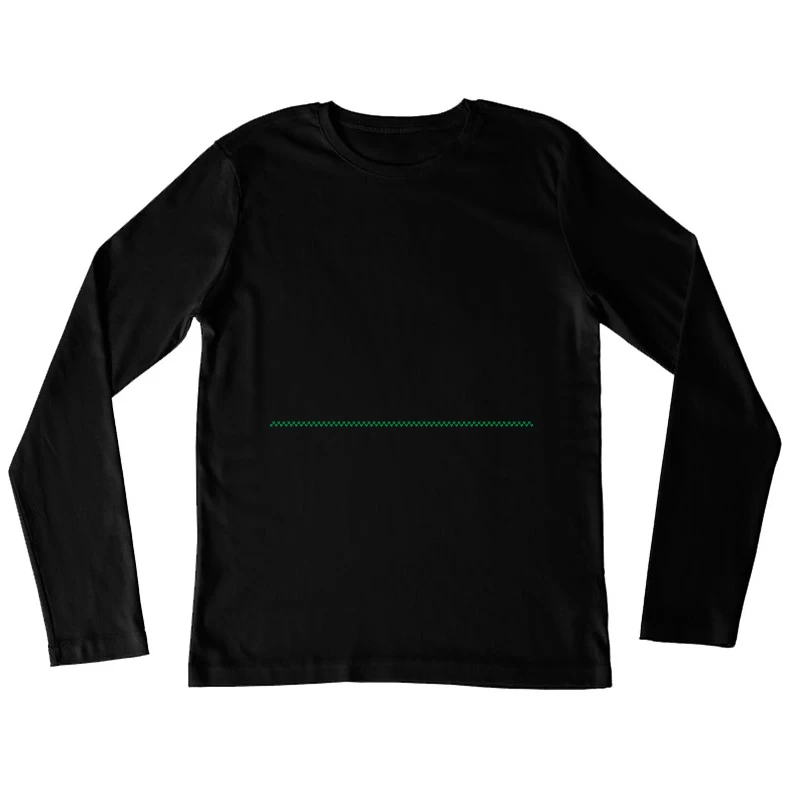 Illusion optique de lignes vertes et noires Femme Manches Longues T-Shirt