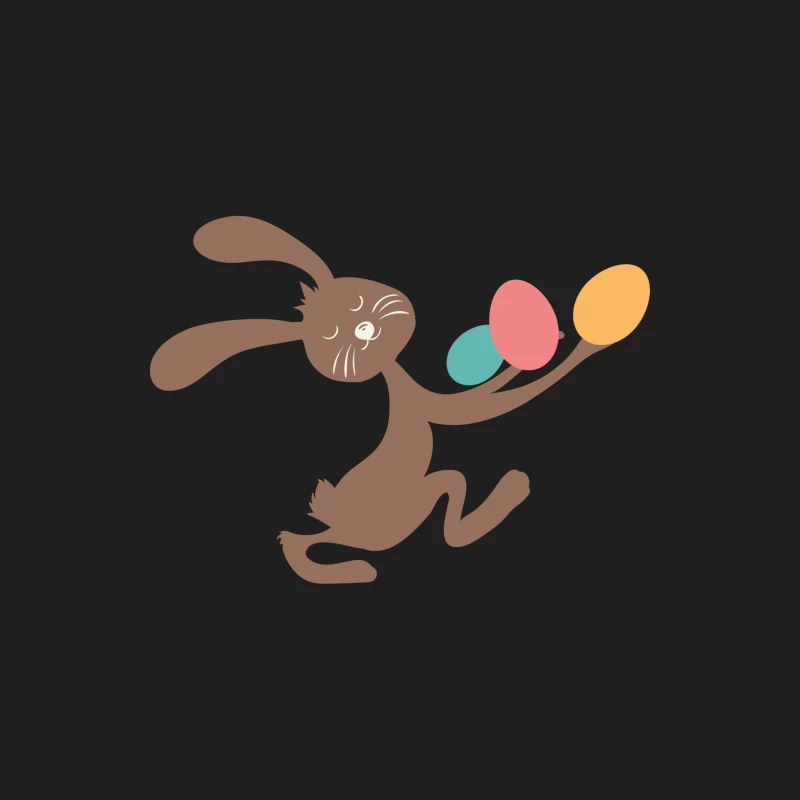 Lapin jouant avec des œufs colorés Homme Débardeur