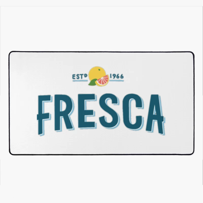 Vintage Fresca Soda Logo Design from 1966 Desk Mat