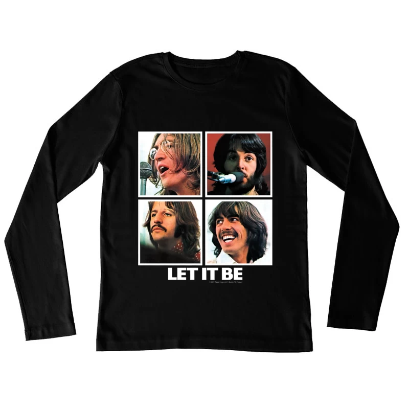 Four Classic Snapshots from The Let It Be Recording Sessions Female Long Sleeve T-Shirt