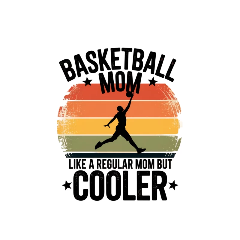 Retro Basketball Mom: Cooler Than Regular Moms Tapestry