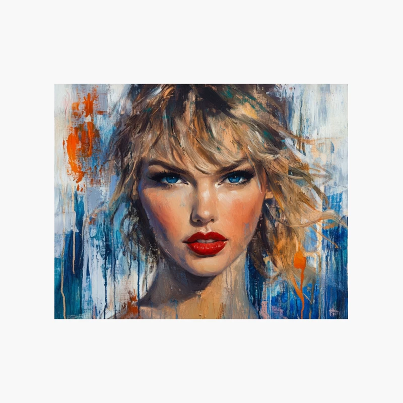Expressive Portrait Painting with Vibrant Colors Cotton Tote Bag