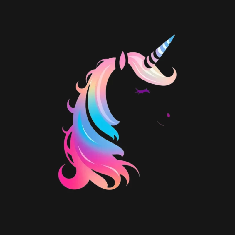 Rainbow Pastel Unicorn Silhouette Mouse Pad