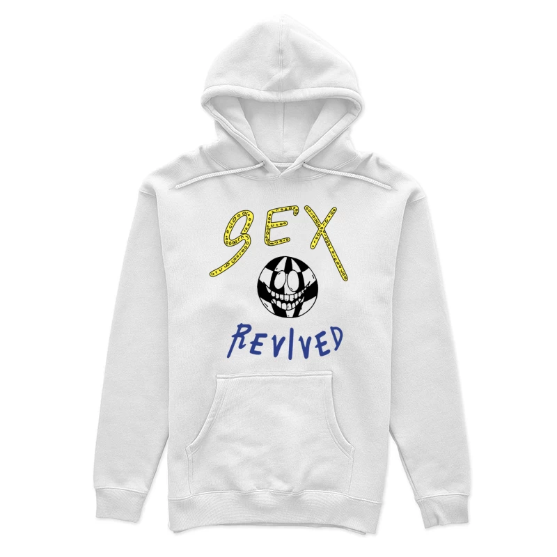 Bunte Schrift mit lustigem Gesicht Damen Pullover Hoodie