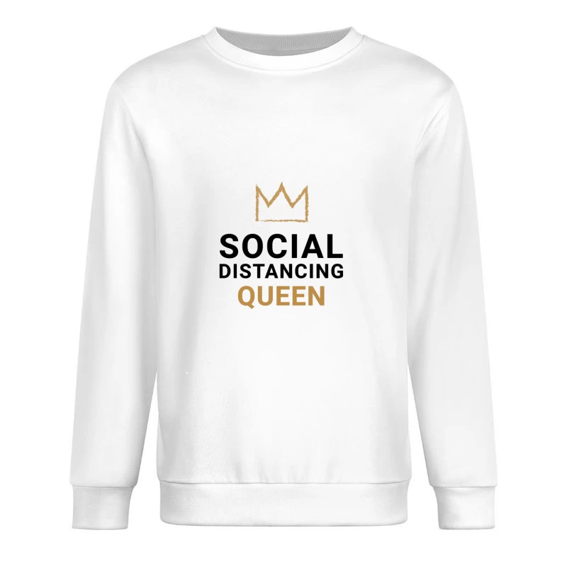 Couronne Dorée avec Texte Queen Homme Sweat-shirt à enfiler