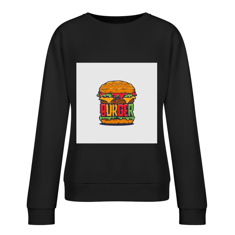 Illustration de burger coloré Femme Sweat-shirt à enfiler