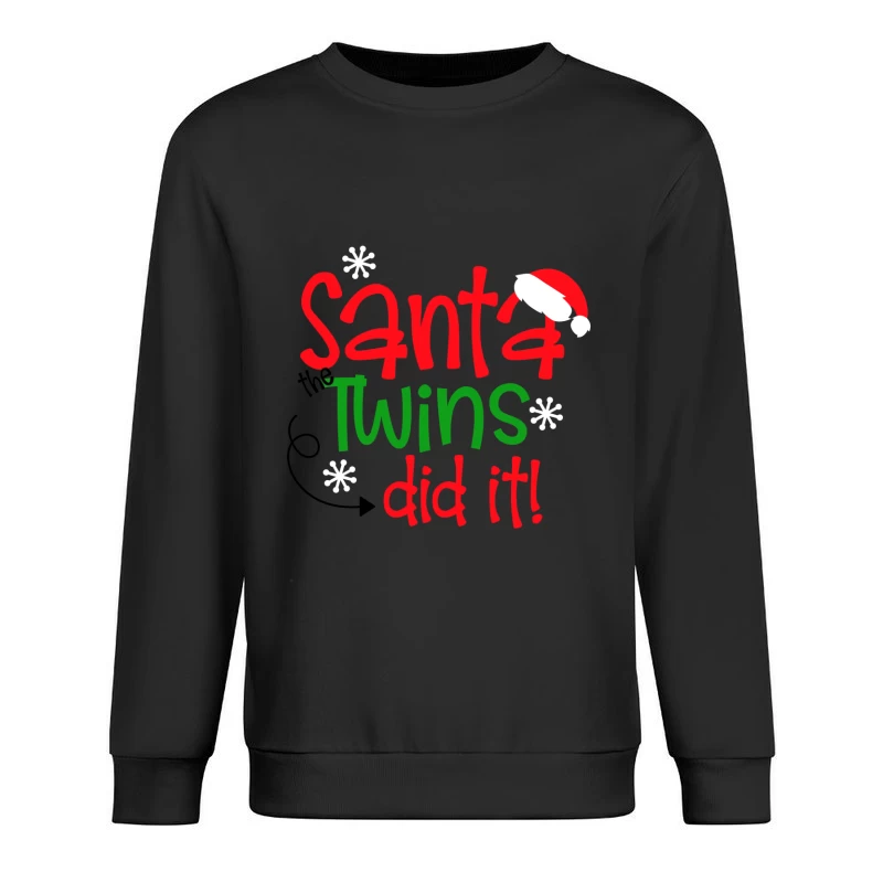 Blague de Noël avec Santa et les Jumeaux Homme Sweat-shirt à enfiler