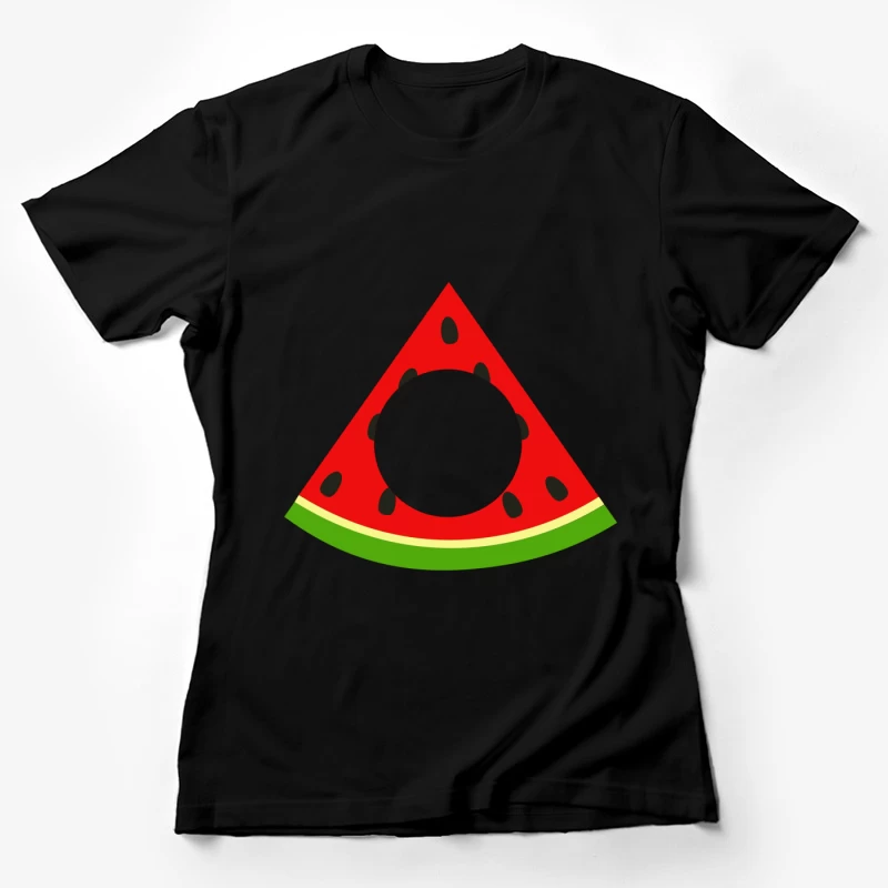 Illustration de tranche de pastèque avec trou Femme T-Shirt