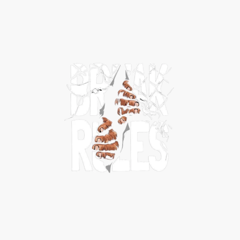 Break Rules Graphic Design Cotton Tote Bag