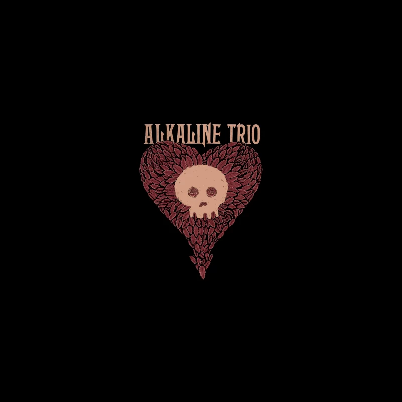 Alkaline Trio Gothic Heart Skull Logo Design Travel Mug