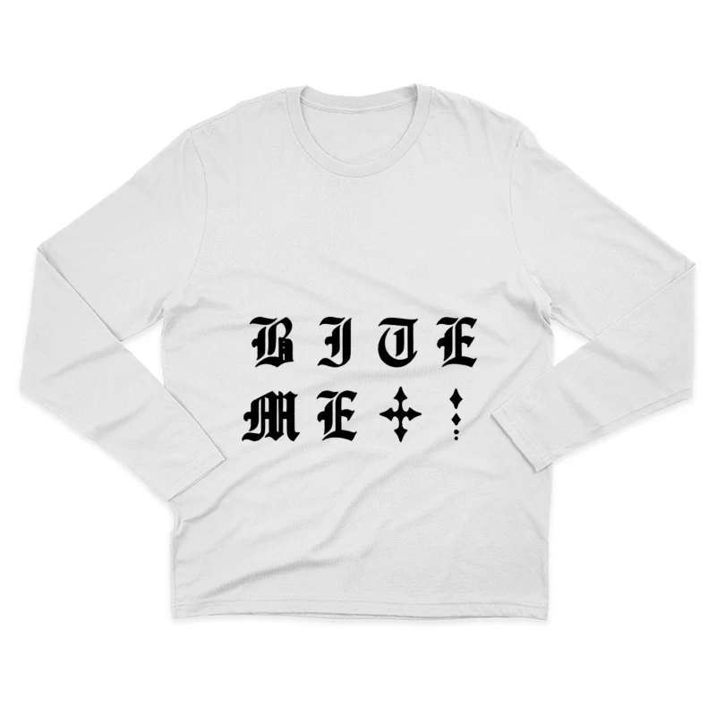 Gothic Schrift mit Sternmotiv Herren Langarm T-Shirt