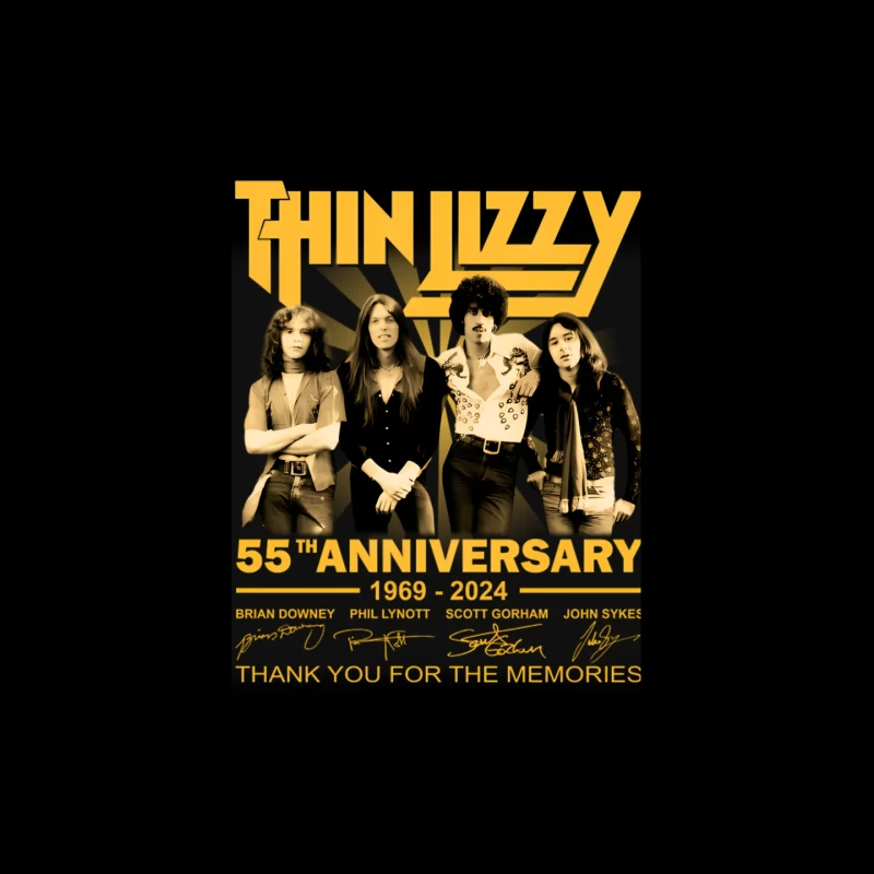 Thin Lizzy 55th Anniversary Commemorative Band Photo (1969-2024) Mouse Pad