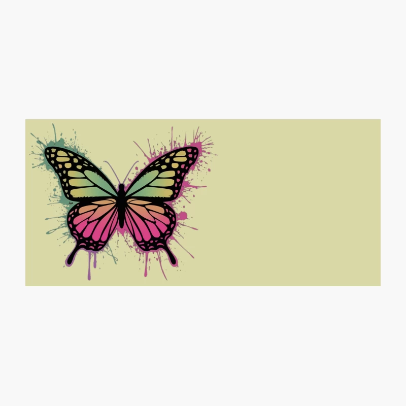 Artistic Watercolor Butterfly with Splash Effect Coffee Mug
