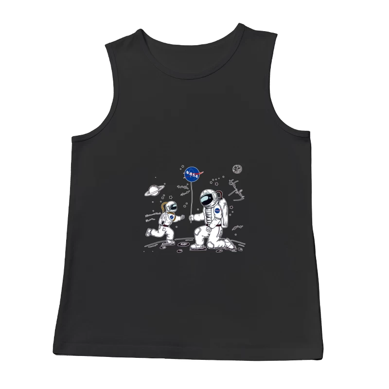 Astronauten mit NASA-Flagge auf dem Mond Herren Tanktops