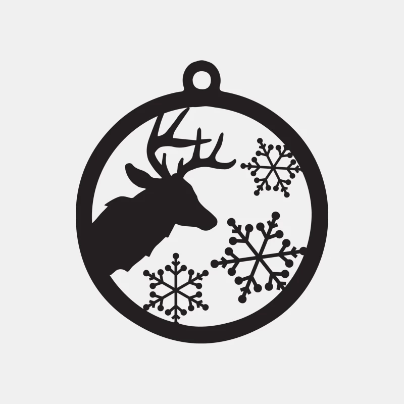 Ornement de cerf avec flocons de neige Homme Débardeur