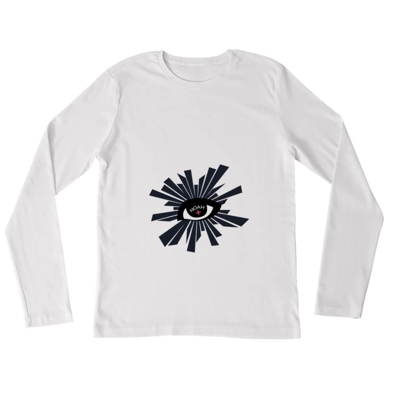 Augenmotiv mit Strahlen Damen Langarm T-Shirt