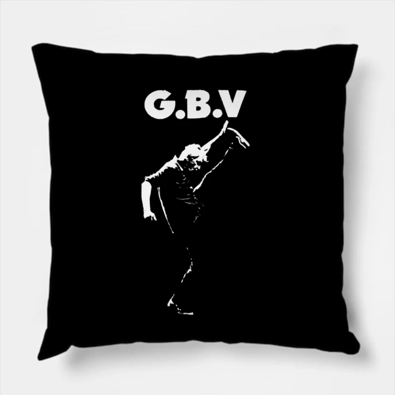 Graceful Ballet Dance Sketch in Line Art Throw Pillow