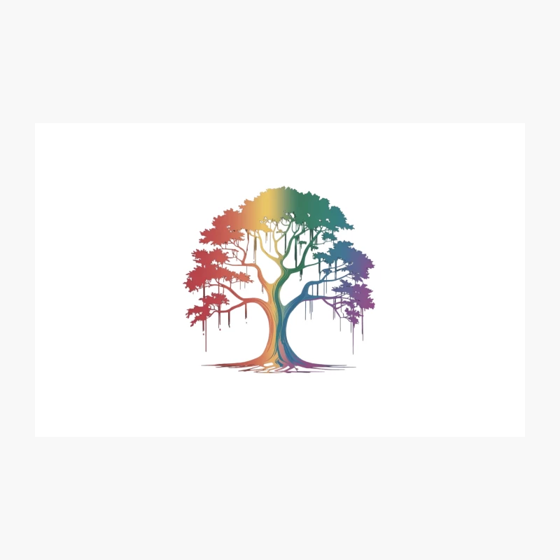 Rainbow Tree: A Colorful Symbol of Diversity and Nature Travel Mug
