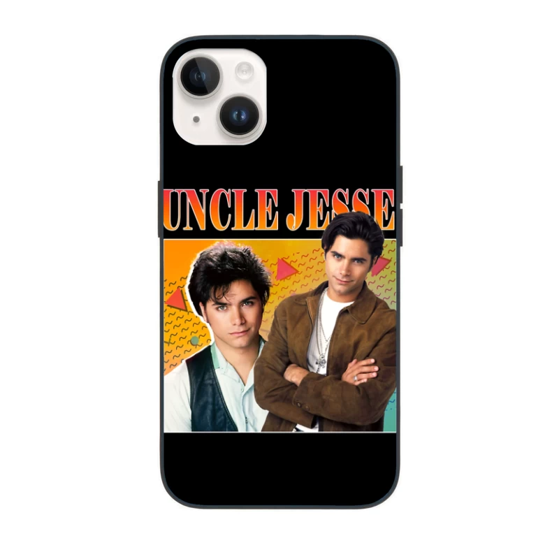 Retro TV Poster of Uncle Jesse from Full House 90s Series iPhone Case